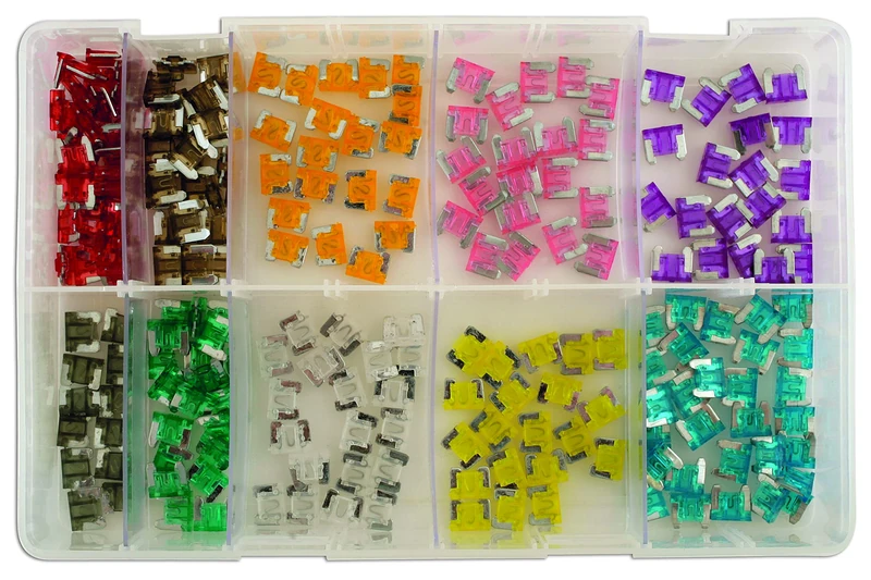 Connect 31858 Assorted Low Profile Mini Blade Fuses Box 100pc