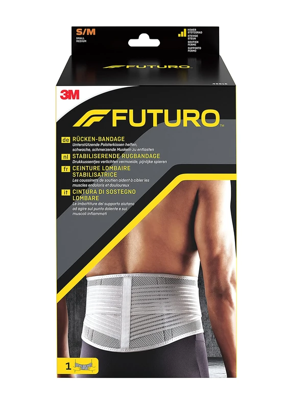 FUTURO Comfort Stabilizing Back Support - Support cushion pads help target sore, aching muscles - Small/Medium