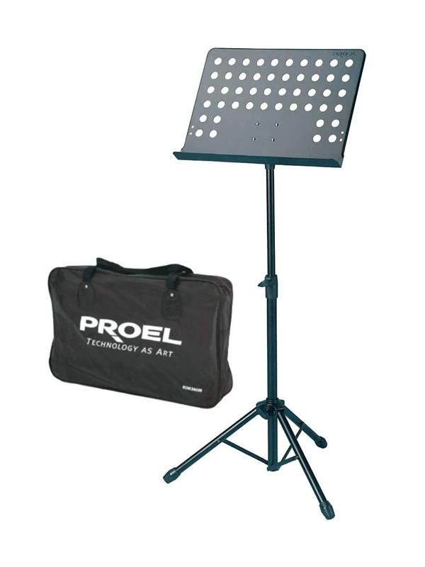PROEL RSM360M Professional Music Stand with Perforated Metal Sheet Music Stand Adjustable and Load Support