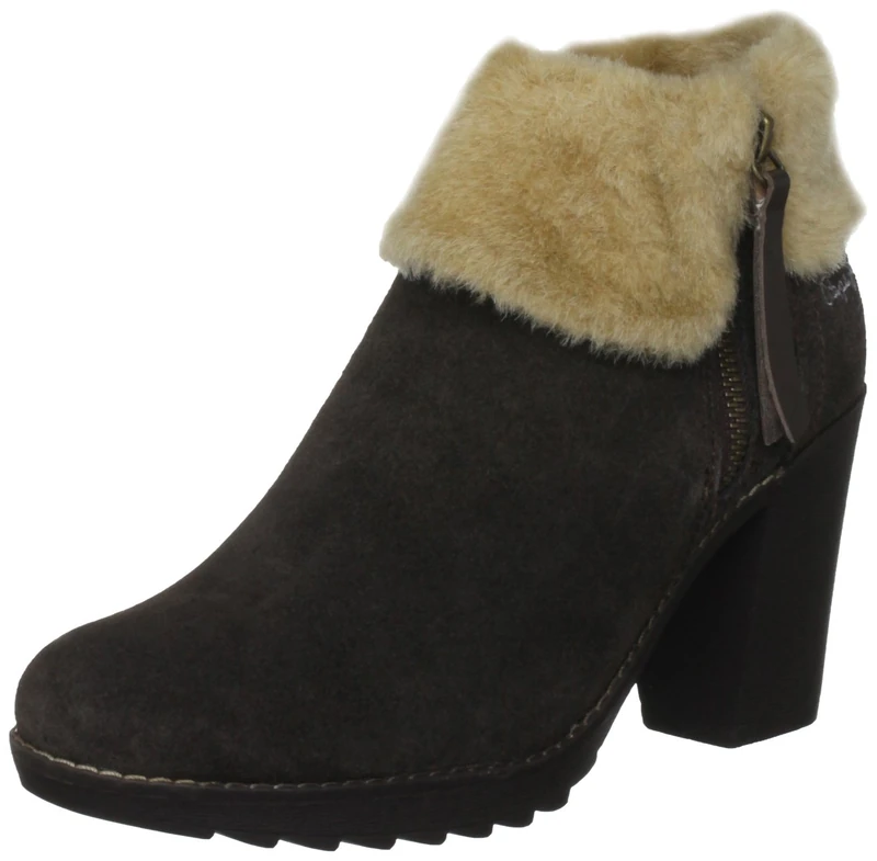 Pepe Jeans Women's Tottenham Dark Brown Ankle Boots PFS10729 8 UK