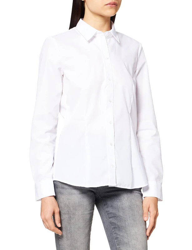 Seidensticker women's blouse - city blouse - shirt blouse - regular fit - long sleeve - plain - 100% cotton