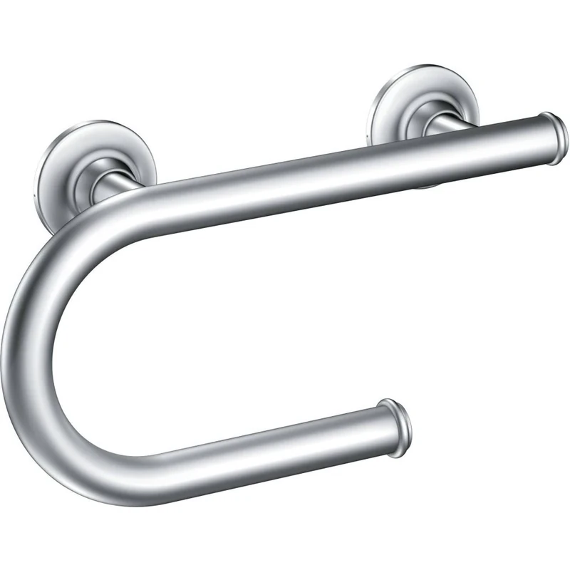 Moen LR2352DCH Bathroom Safety 8-Inch Grab Bar with Integrated Toilet Paper Holder, Chrome