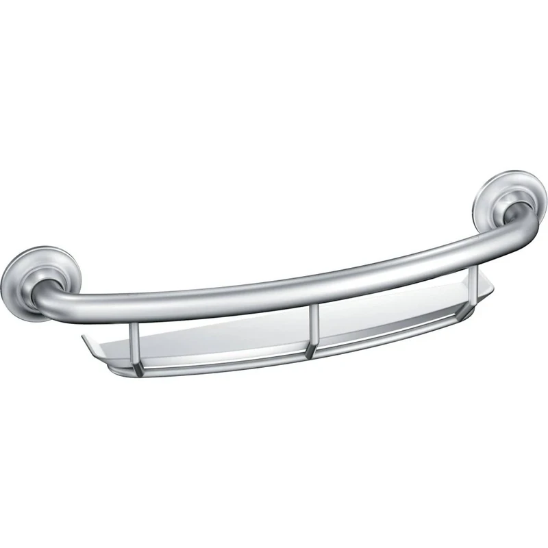 Moen LR2356DCH 16-Inch Grab Bar with Shelf, Chrome