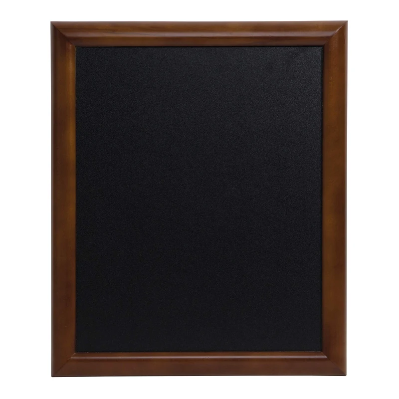 Securit 60 x 80cm Lacquered Finish Wall Chalk Board - Dark Brown