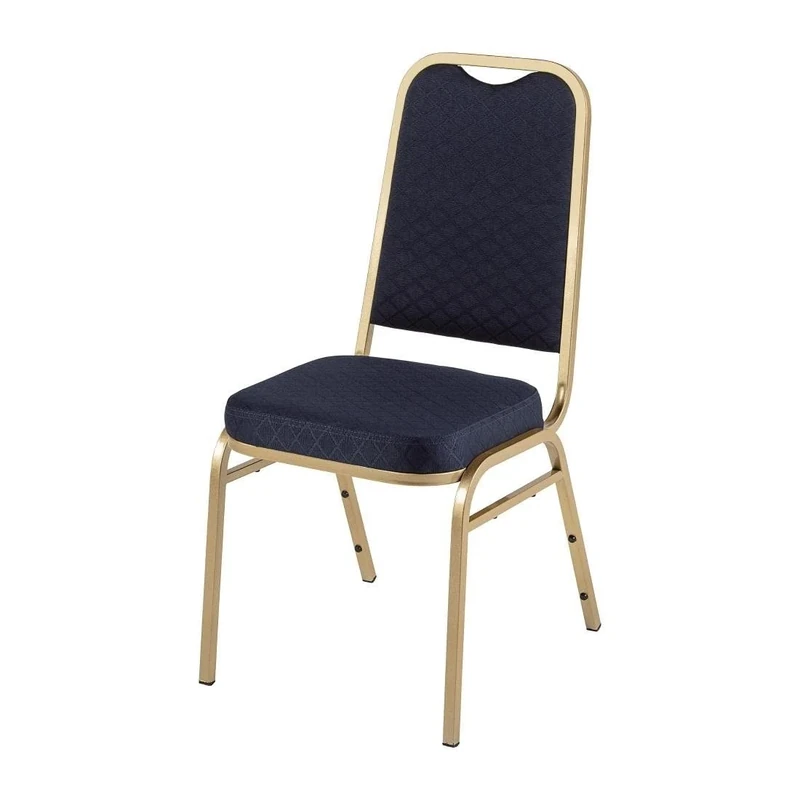 Bolero Squared Back Banquet Chair Blue Conference Restaurant 895X440X450mm 4pc