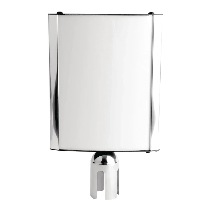 Bolero Barrier Post Sign Frame Aluminium Mounted Holder Commercial 300X250X50Mm