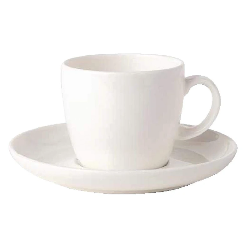 12X Royal Bone China Ascot Coffee Saucers 140mm Cream Coupe Cup Dishwasher Safe
