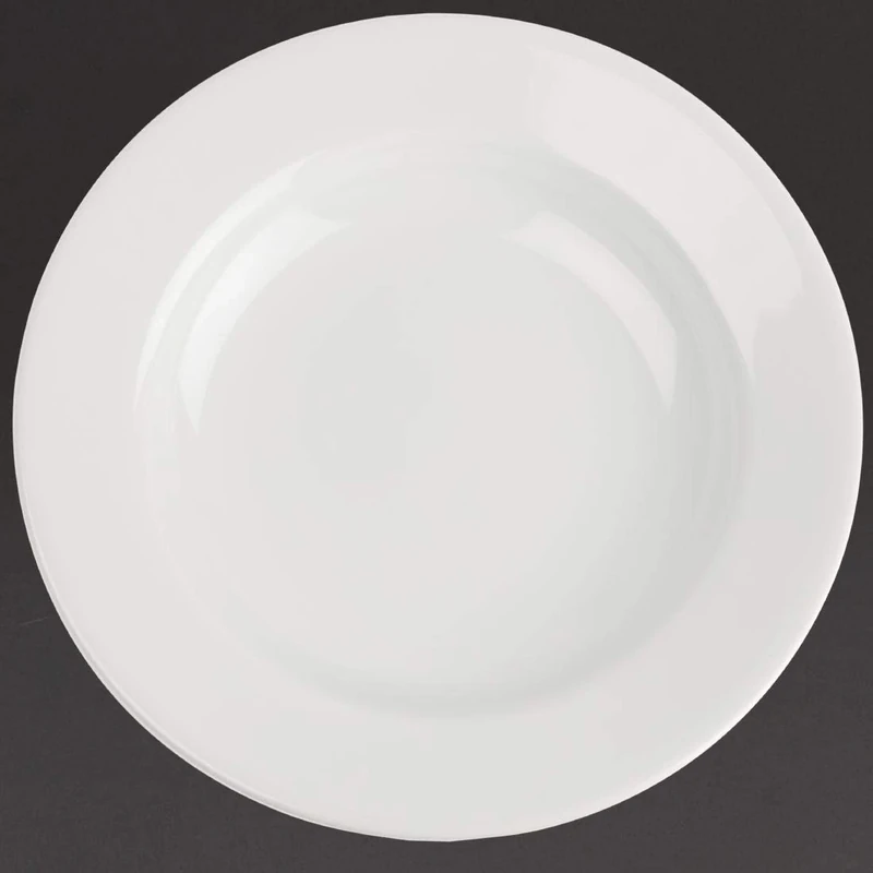 Classic White Rimmed Plate - Wide Rim. Dimensions: 280mm (11""). Box quantity: 12. - Image 1