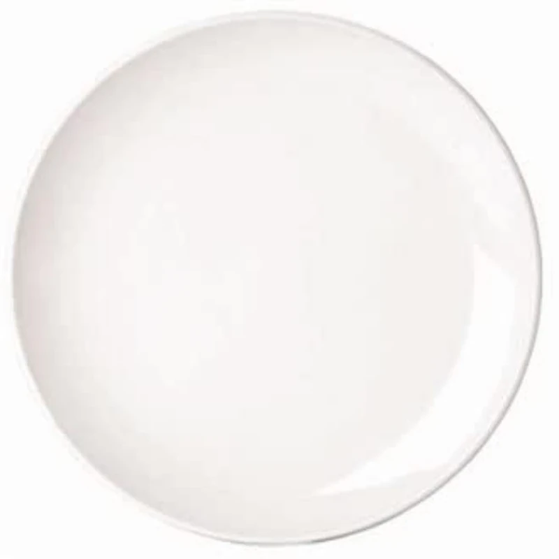 "Classic White Flat Plate - Narrow Rim. Dimensions: 210mm (8.25""). Box quantity: 12."