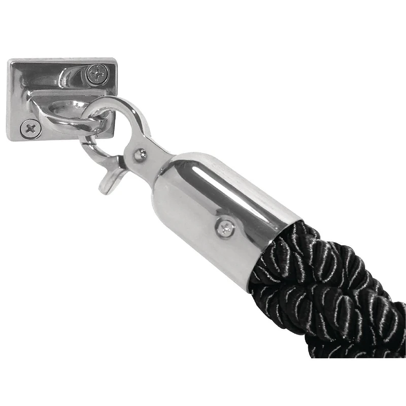Bolero Twist Barrier Rope 1500X32mm Black Crowd Control Divider Posts