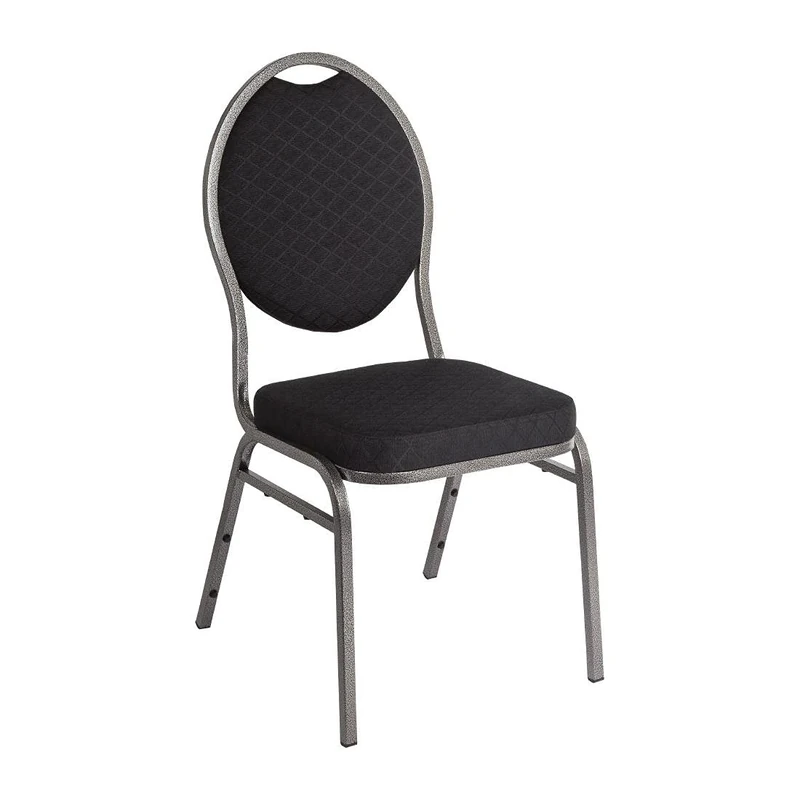 Bolero Oval Back Banquet Chair Black for Hotels and 900X430X530mm 4pc