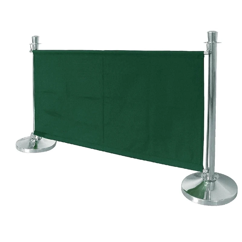 Bolero Green Canvas Barrier 700X1430X20mm Posts Safety Crowd Control Belts