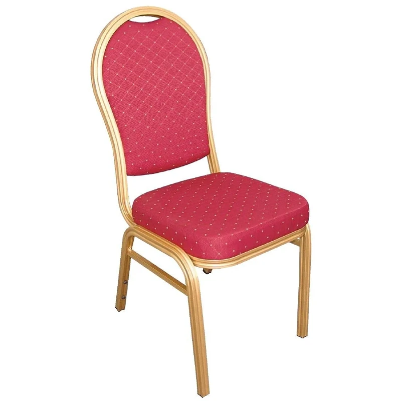 Bolero Aluminium Arched Back Banquet Chairs Red for Wedding 940X440X470mm 4pc