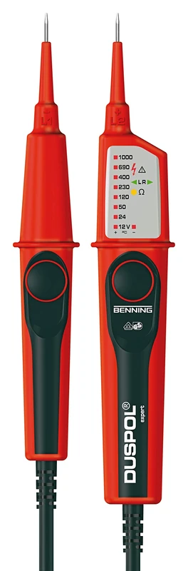 Benning 050262 "Duspol" Voltage Tester Expert, Red/Black