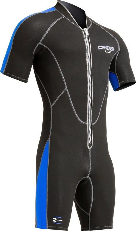 Cressi Lido Man Shorty Wetsuit - Men's Shorty Wetsuit for Snorkelling, Swimming and Water Sports, 2mm Ultra Stretch Neoprene
