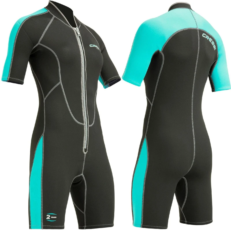 Cressi Lido Lady Shorty Wetsuit - Women's Shorty Wetsuit for Snorkelling, Swimming and Water Sports, in 2mm Ultra Stretch Neoprene