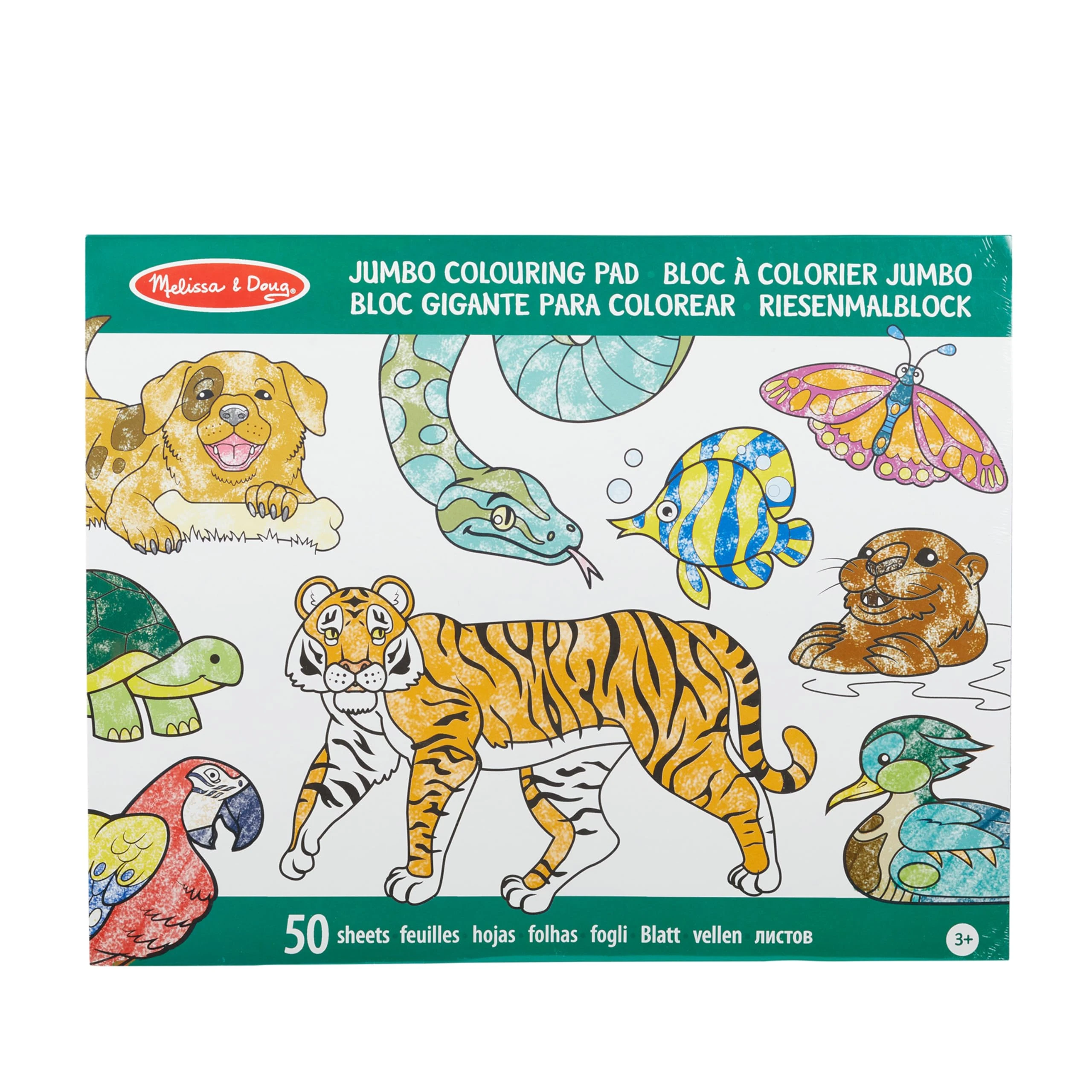 Melissa & Doug Jumbo Colouring Book Animals | Activity Pad | Coloring Book | 3+ | Gift for Boy or Girl - FSC-Certified Materials