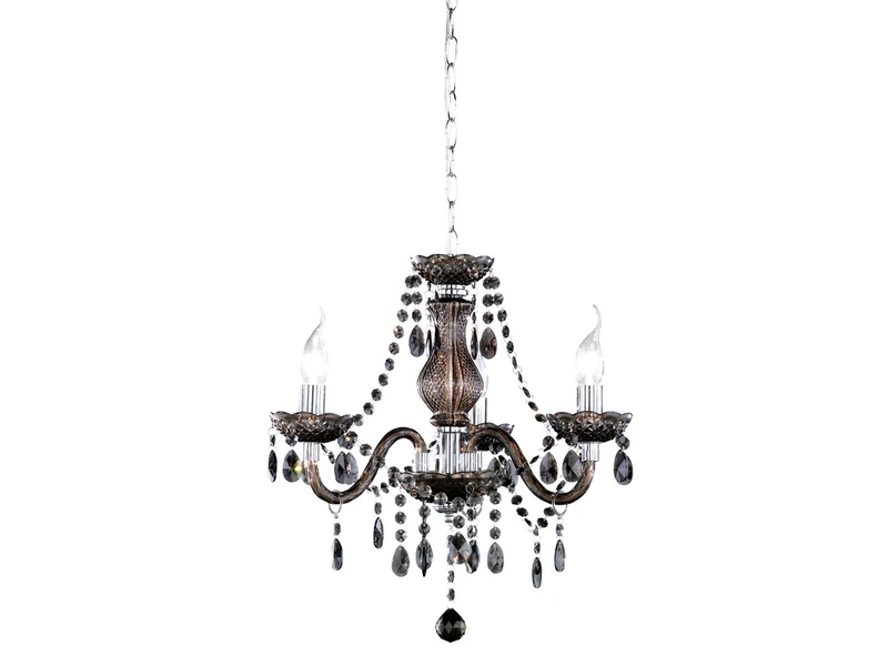 Reality R11073002 Luster Chandelier with Chrome, Black