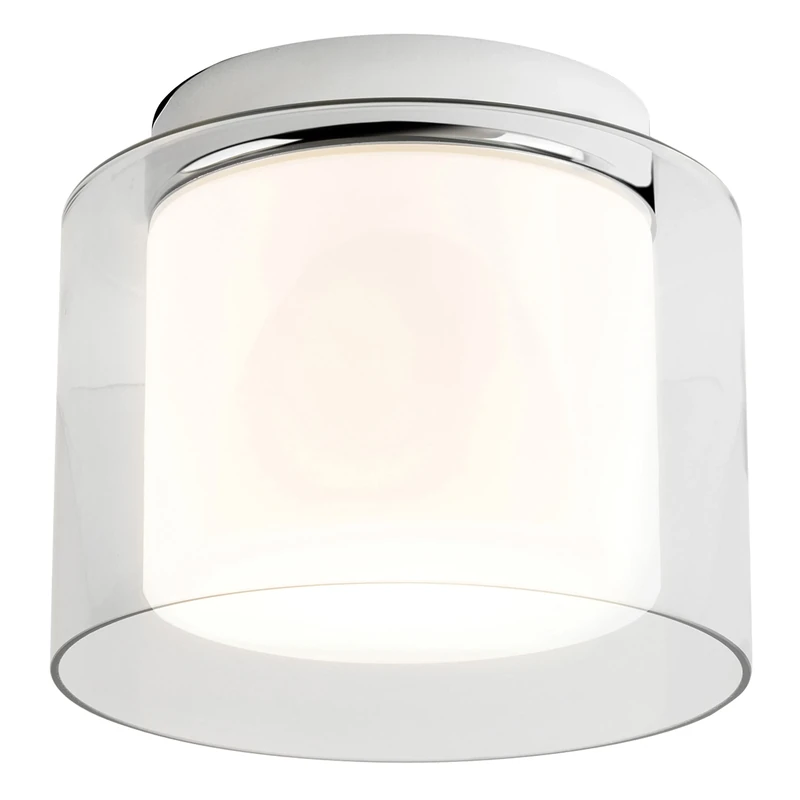 Astro Arezzo ceiling Bathroom Ceiling Light - IP44 Rated - (Polished Chrome), LED E27/ES Lamp, Designed in Britain - 1049003 - 3 Years Guarantee