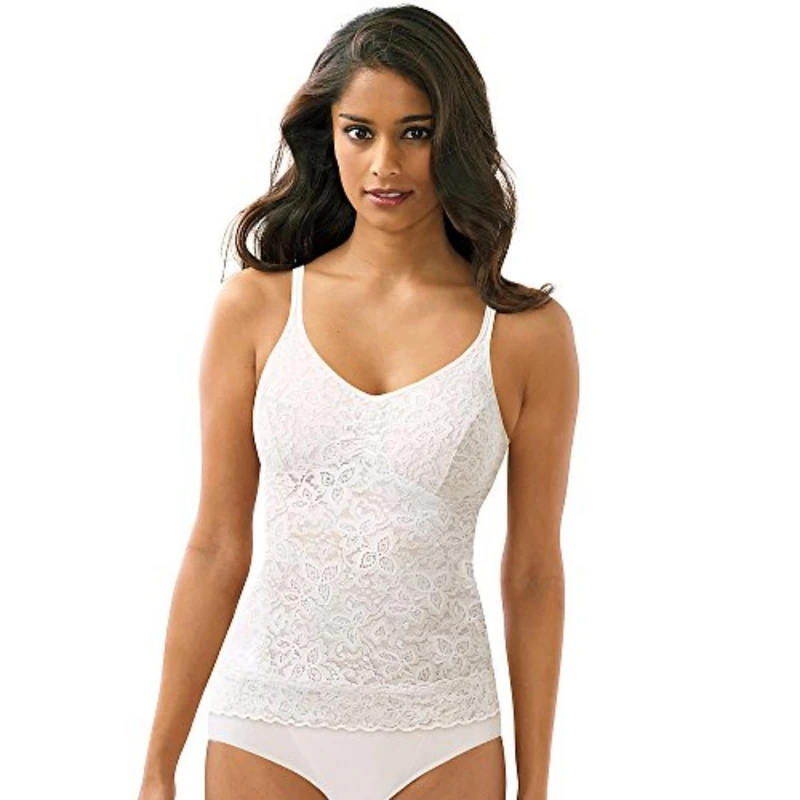 Bali Women's Lace 'N Smooth Fajas Shapewear Cami DF8L12, White, Large