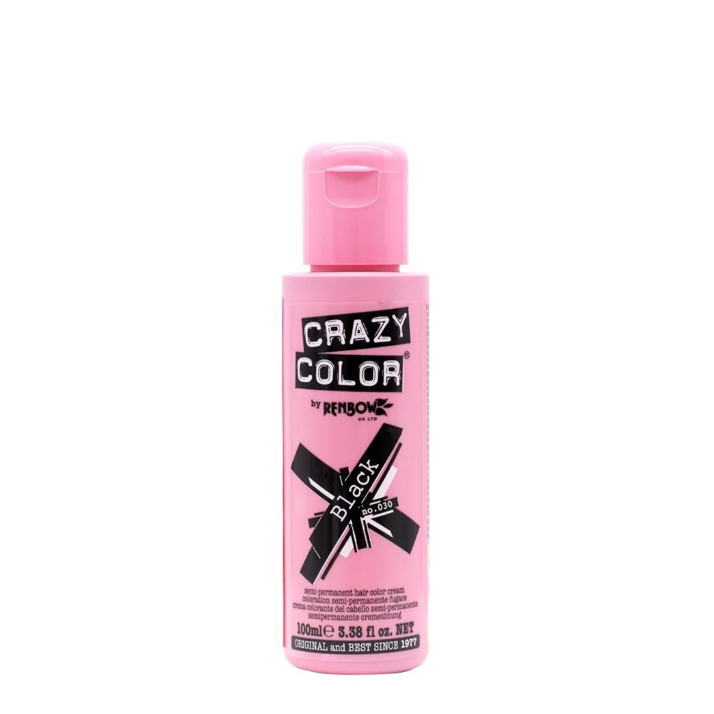 Renbow Crazy Color Semi Permanent Hair Color Cream Black No.30 100ml