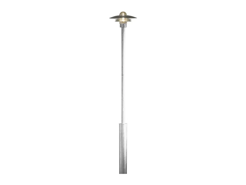 Konstsmide 7336-320 Modern Modena Column Light / 2.25m High / RAW Galvanised Steel