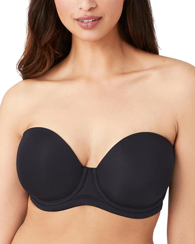 Wacoal Women's Red Carpet Lightly Padded Full Coverage Underwire Strapless Bra, 854119, Black, 38B
