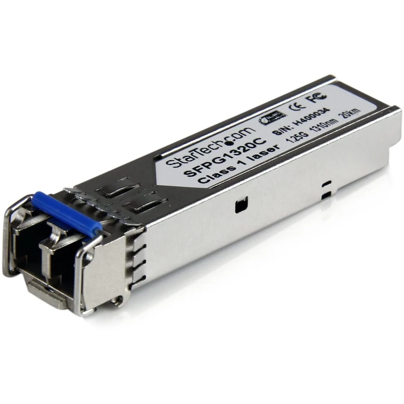 StarTech.com Cisco GLC-LH-SMD Compatible SFP Module - 1000BASE-LH - 1GbE Single Mode Fiber SMF Optic Transceiver - 1GE Gigabit Ethernet SFP - LC 20km - 1310nm - DDM Cisco Firepower (SFPG1320C)