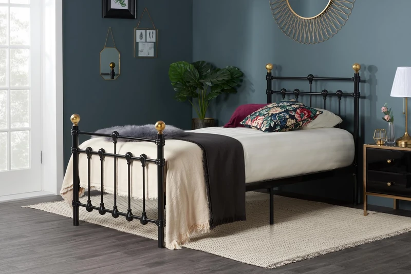 Birlea Atlas 3ft Single Metal Bed, Black