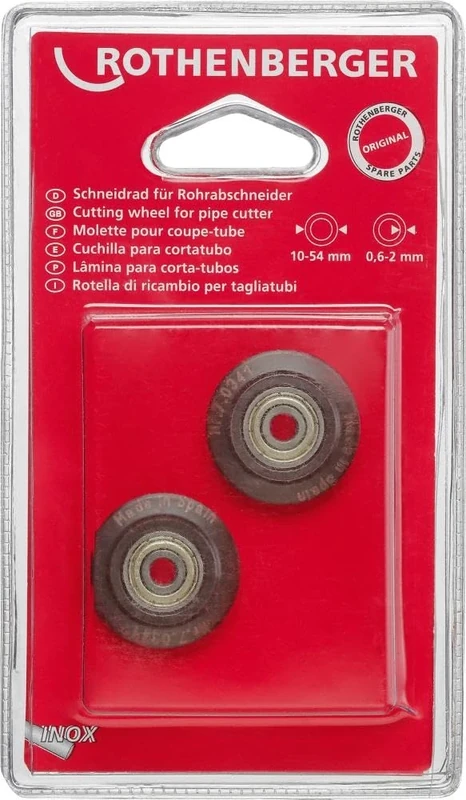 Rothenberger 70341 Spare Cutter Wheel for Stainless Pipes, Black, Set of 2 Piece