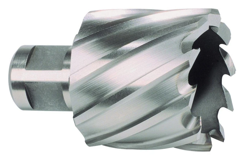 Ruko HSS Core Drill Bit with 3/4 inch Weldon Shank, CBN Ground, Bright Finish, 27.0 mm Diameter, 63.0 mm Length, R108227