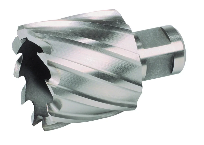 Ruko HSS Core Drill Bit with 3/4 inch Weldon Shank, CBN Ground, Bright Finish, 33.0 mm Diameter, 63.0 mm Length, R108233