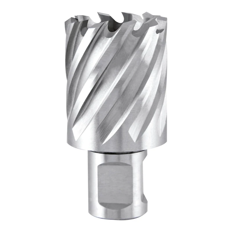 Ruko HSS Core Drill Bit with 3/4 inch Weldon Shank, CBN Ground, Bright Finish, 40.0 mm Diameter, 63.0 mm Length, R108240