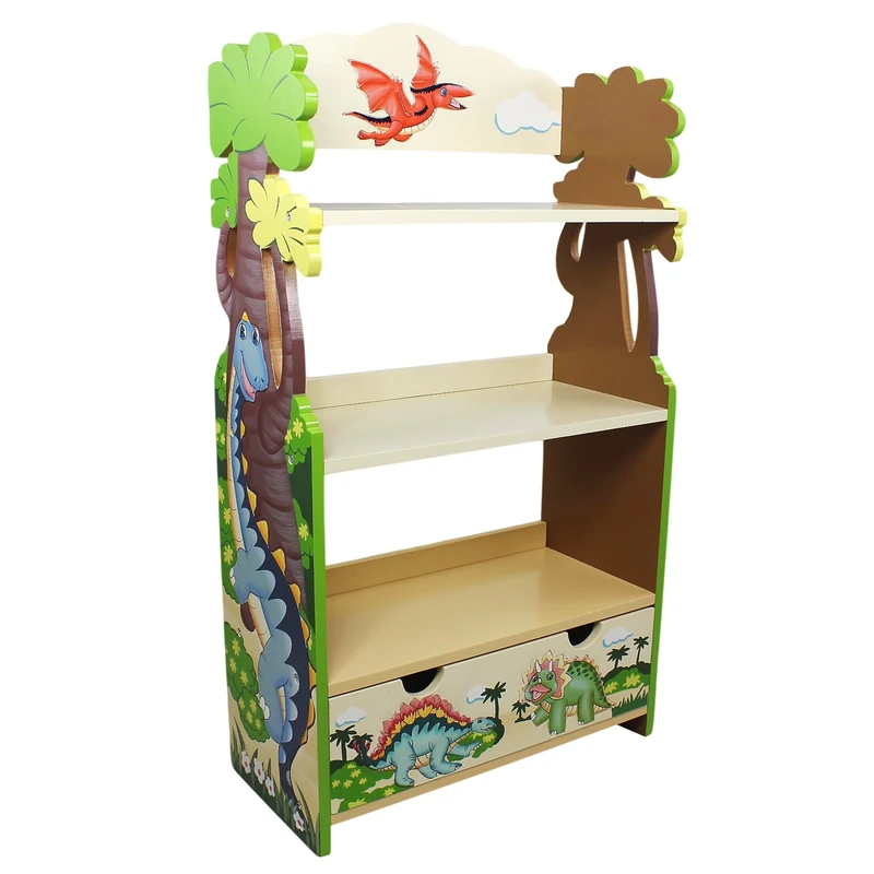 Fantasy Fields Dinosaur Kingdom Hand Crafted Kids Wooden Bookcase TD-0069A