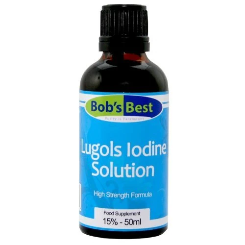 Lugol's Iodine Solution - 15% - 50ml - Essential Mineral Supplement & Topical Antiseptic, High Strength Formula, Alcohol Free, No Additives, Vegan & GMO Free