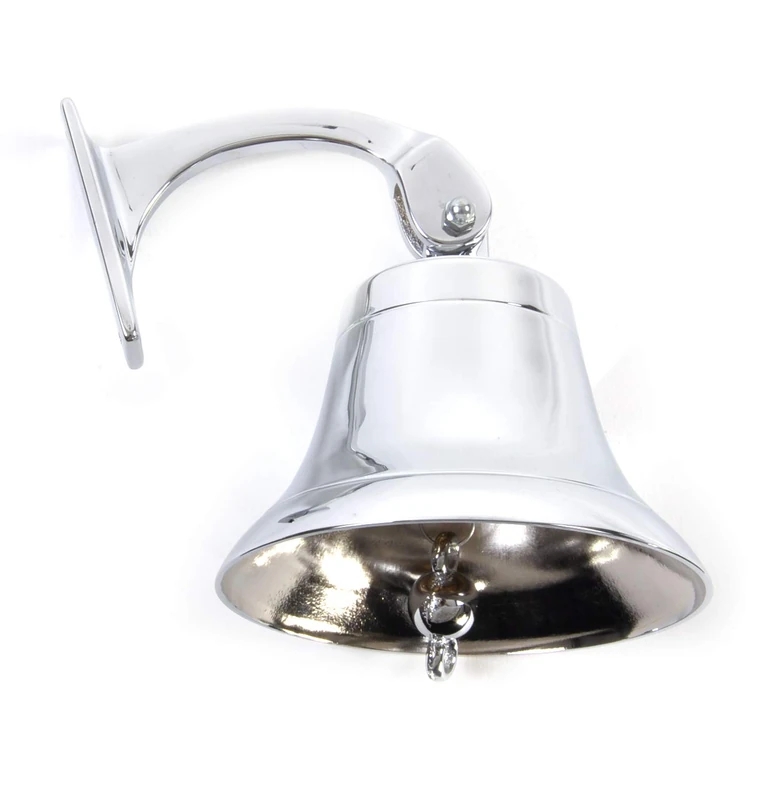 Chrome-Plated Brass Ship's Bell, 12 cm