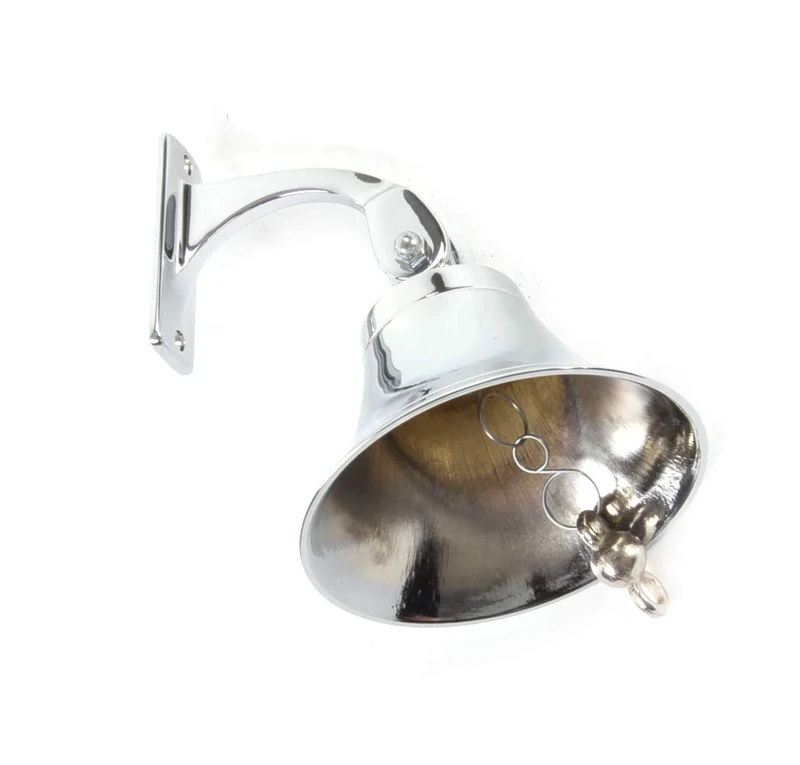 Chrome-Plated Brass Ship's Bell, 15 cm