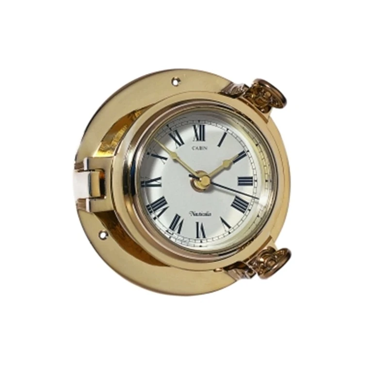 Brass Cabin Clock, 14 cm