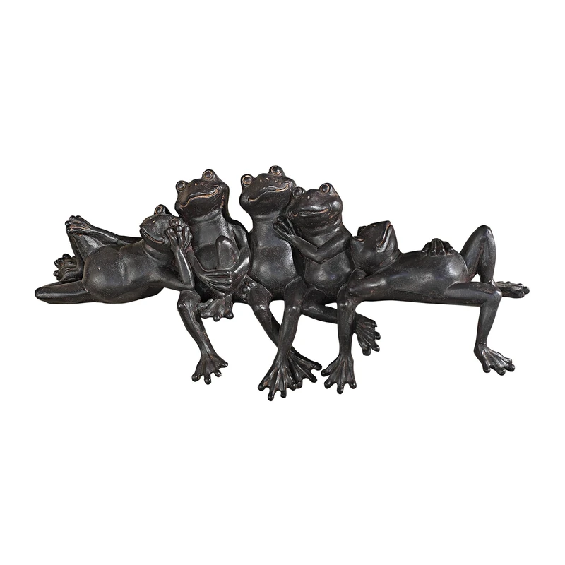 Design Toscano Lazy Daze Knot of Frogs Sill Sitters