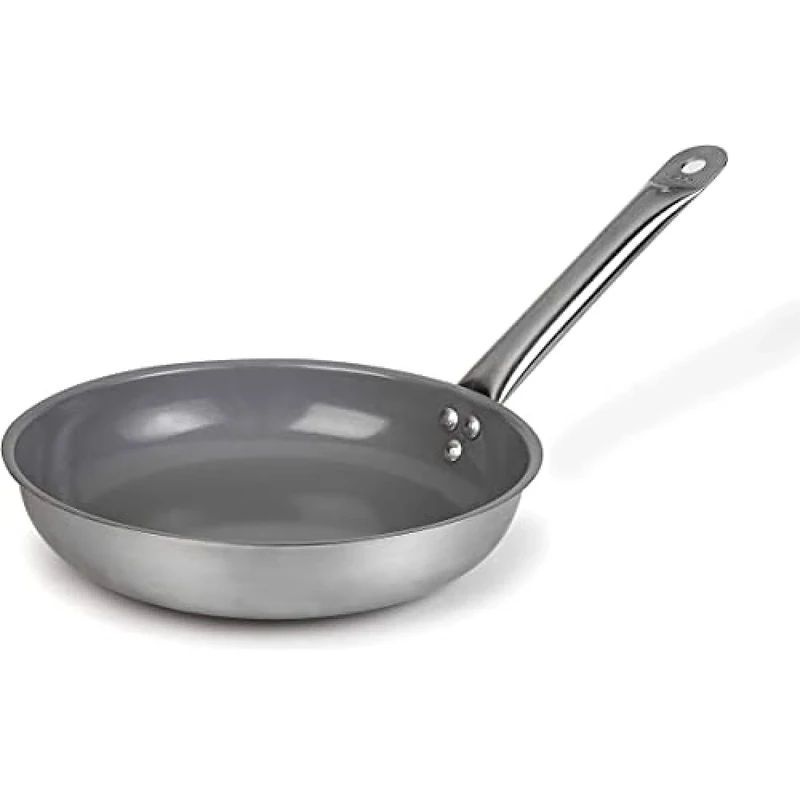 Lacor 51740 Chef Inox Ceram Frying Pan, 40 cm, Grey