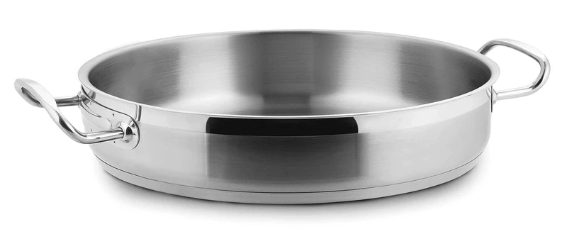Lacor 57640 Eco-Chef Round Dish without Lid, 40 cm, Silver