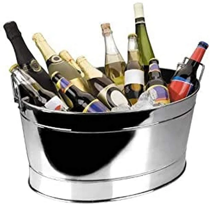 Lacor 62272 Stainless Steel Mirror Finish Oval Cooler, 53 x 38 cm, Silver