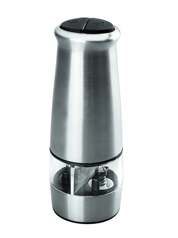 Lacor 62824 Dual Pepper-Salt Electric Mill, 30 x 7 x 18 cm, Silver