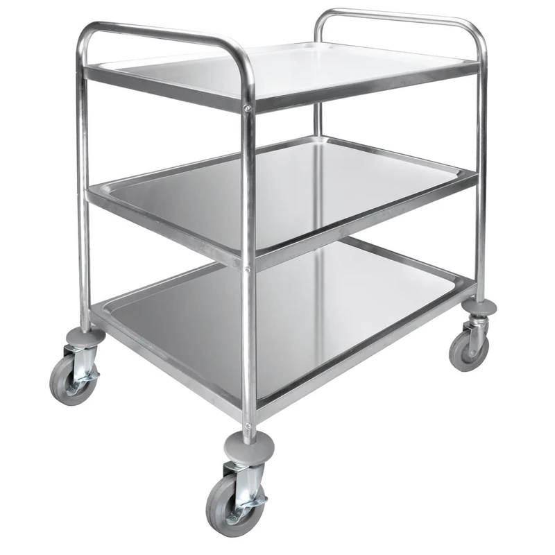 Lacor Dismantled Service Trolley 3 Shelves 80 x, Stainless Steel, Silver, 64.5X89.5X94.5 cm - Image 1