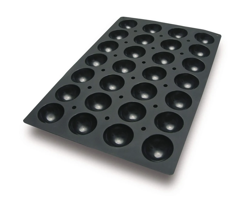 Lacor 66761 Half-Sphere Silicone Mould, 40 x 60 x 3.5 cm, Black