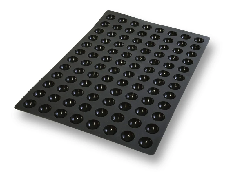 Lacor 66762 Half Sphere Silicone Mould, 40 x 60 x 1.17 cm, Black