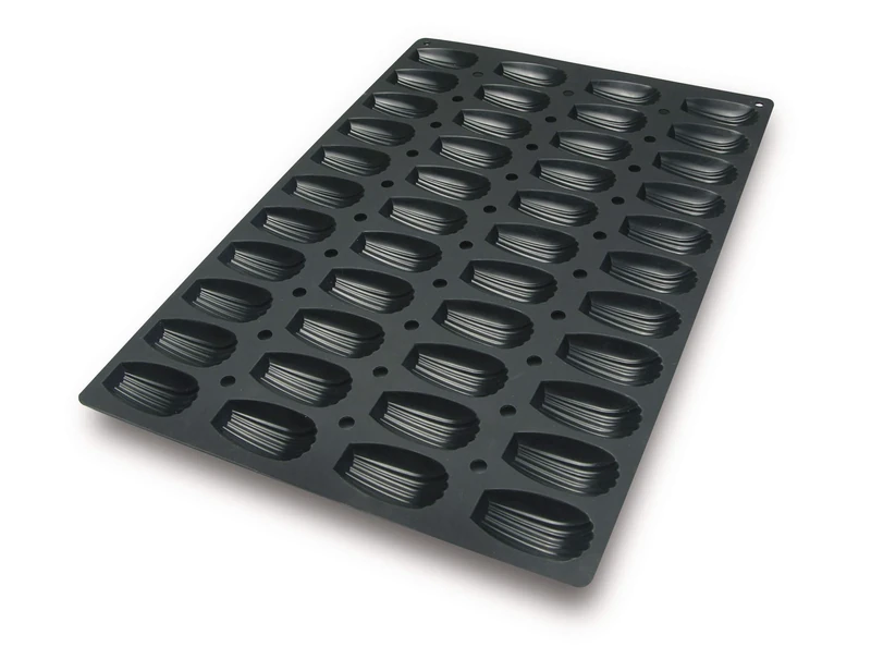 Lacor 66763 Madeleine Silicone Mould, 40 x 60 x 4.45 cm, Black
