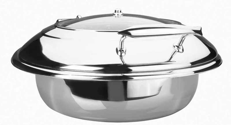 Lacor 69096 Luxe Round Chafing Dish, 37 cm, Silver