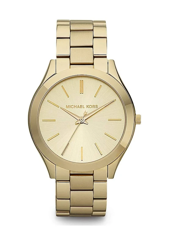 Michael Kors Ladies 42.00mm Quartz Watch with Champagne Analogue dial and Gold Metal Bracelet Strap MK3179