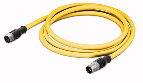 WAGO 756 – 1305/060 – 002 0.2 m Black, Yellow Cable Signal - Cable Signal (0.2 m, 2 x M12, Black, Yellow)